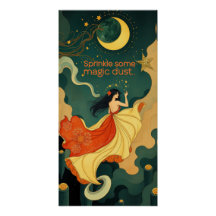 Illustration d'art fantastique de femme magique au