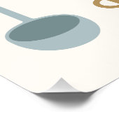Poster Illustration d'articles de cuisine + Couleur de co (Coin)