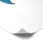 Poster Illustration dauphin de dessin (Coin)