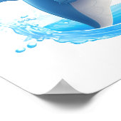 Poster Illustration dauphin de dessin (Coin)