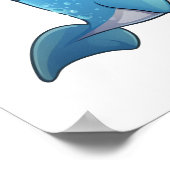 Poster Illustration dauphin de dessin (Coin)