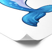 Poster Illustration dauphin de dessin (Coin)