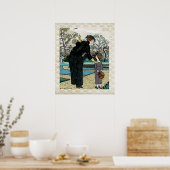 Poster Illustration d'automne de l'Art Nouveau vintage (Cuisine)