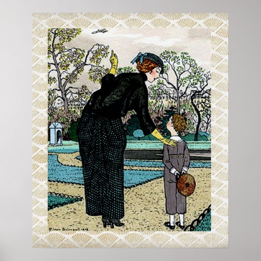 Poster Illustration d'automne de l'Art Nouveau vintage (Devant)