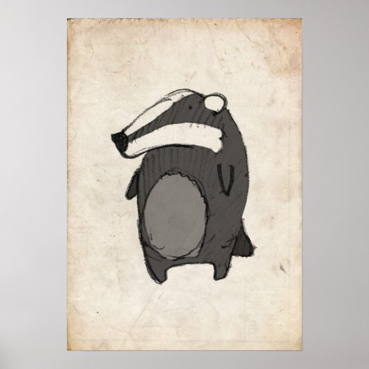Poster Illustration de Badger (Devant)