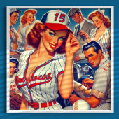 Poster Illustration de baseball vintage