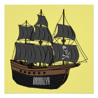 Illustration de bateau pirate