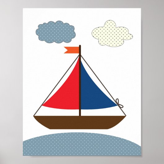 Poster Illustration de bateau pour les chambres à thème n (Devant)