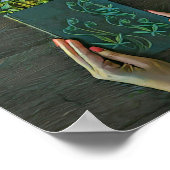 Poster illustration de bibliothèque vintage (Coin)