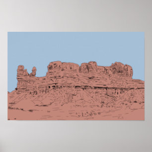 Poster Illustration de Bluff, Utah