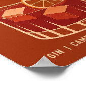 Poster Illustration de boisson Negroni orange brûlée vint (Coin)