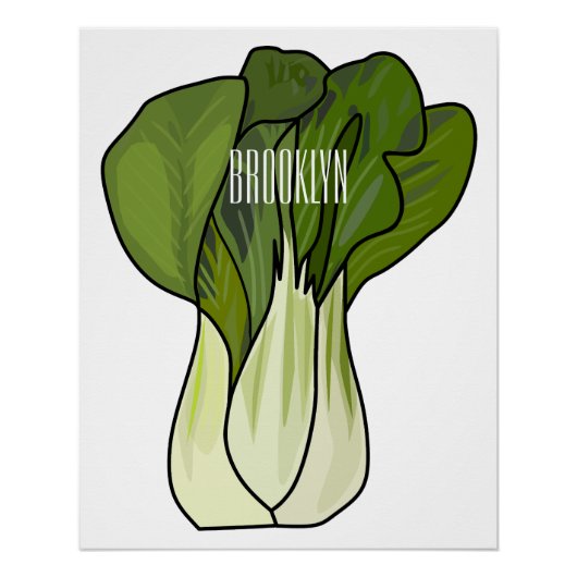 Poster Illustration de Bok choy (Devant)