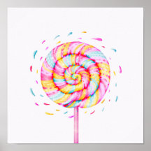 Illustration de bonbons sucrés Lollipop
