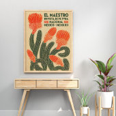 Poster Illustration de cactus vintage | Art d'affiche mex