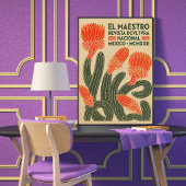 Poster Illustration de cactus vintage | Art d'affiche mex