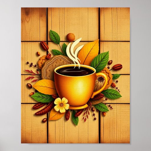 Poster Illustration de café moderne (Devant)