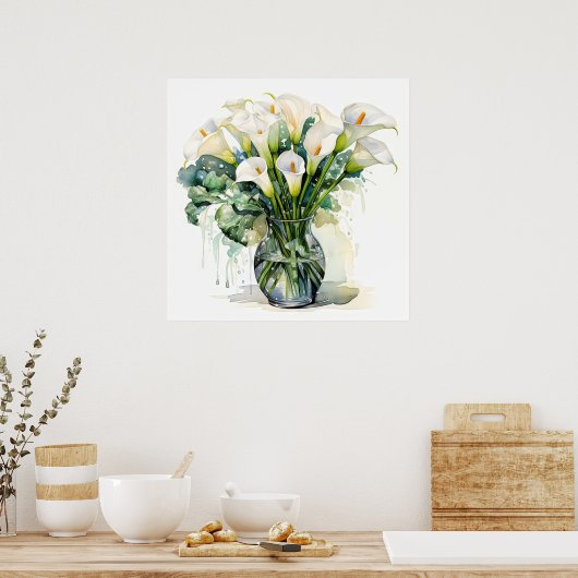 Poster Illustration de Calla Lilies fraîchement sélection (Cuisine)