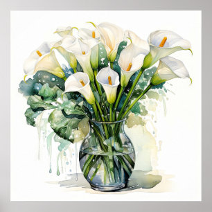 Poster Illustration de Calla Lilies fraîchement sélection