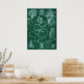 Poster Illustration de calmar vintage (Cuisine)