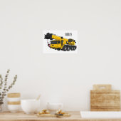 Poster Illustration de camion de grue (Cuisine)