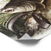 Poster Illustration de Canada Otter (Lutra Canadensis) (Coin)