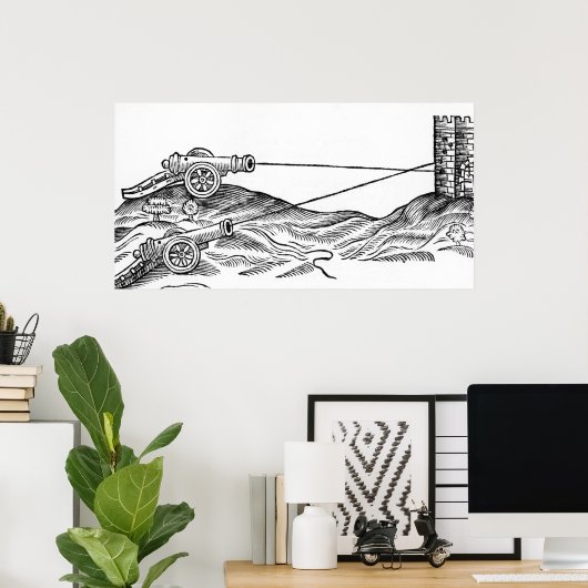 Poster Illustration de Cannon Fire (Bureau à domicile)