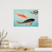 Poster Illustration de carpe vintage (Cuisine)