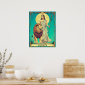 Poster Illustration de carte de tarot, Force (Cuisine)