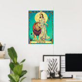 Poster Illustration de carte de tarot, Force (Bureau à domicile)
