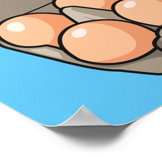 Poster Illustration de carton d'oeufs (Coin)