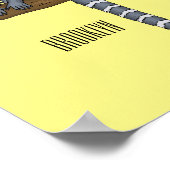 Poster illustration de cartoon de ouistiti commun (Coin)