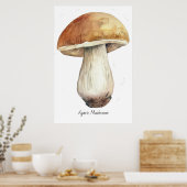Poster Illustration de champignon d'aquarelle (Cuisine)