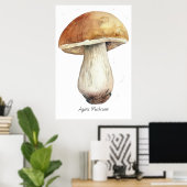 Poster Illustration de champignon d'aquarelle (Bureau à domicile)