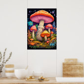Poster Illustration de champignons de la forêt sauvage (Cuisine)