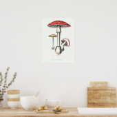 Poster Illustration de champignons magiques vintages (Cuisine)