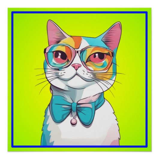Poster Illustration de chat Clipart (Devant)