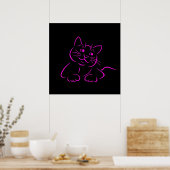 Poster Illustration de chat de chaton mignonne (Cuisine)
