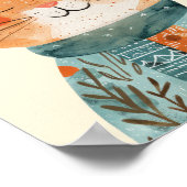 Poster Illustration de chat en lunette (Coin)