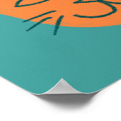 Poster Illustration de chats fous colorés (Coin)