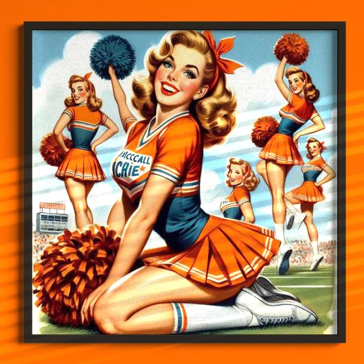Poster Illustration de cheerleaders vintage