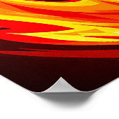 Poster Illustration de Cheval Noir Fiery avec les yeux br (Coin)