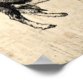 Poster Illustration de chèvre ancienne avec Arrière - pla (Coin)