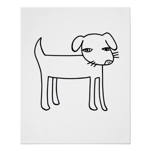 Poster illustration de chien moderne (Devant)