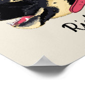 Poster Illustration de chiot GSD Monogramme Cadeau pour a (Coin)