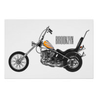 Illustration de Chopper Motorcycle 1950