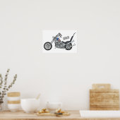 Poster Illustration de Chopper Motorcycle 1950 (Cuisine)
