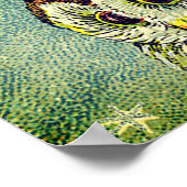 Poster Illustration de chouette vintage (Coin)