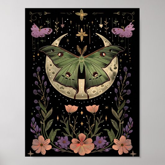 Poster Illustration de ciel nocturne gothique (Devant)