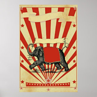 Poster Illustration de cirque vintage Art Antique