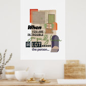 Poster Illustration de citation de l'amitié de la dureté (Cuisine)